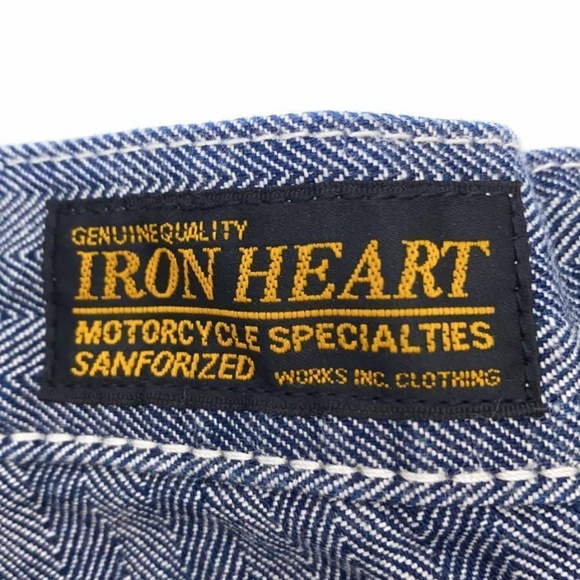 Iron Heart Double Knee Logger Pants Hickory Stripe W29 L29 - Picture 2 of 5